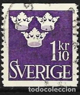 Sellos: Suecia 1948 - Mi 337 xA - YT 338 - Tres coronas