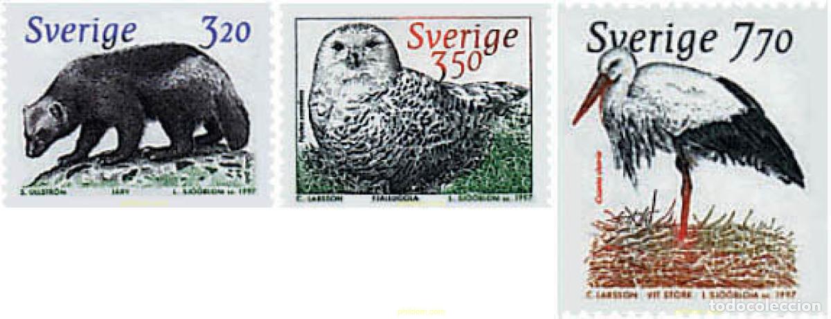 Sellos: 32936 MNH SUECIA 1997 FAUNA NORDICA