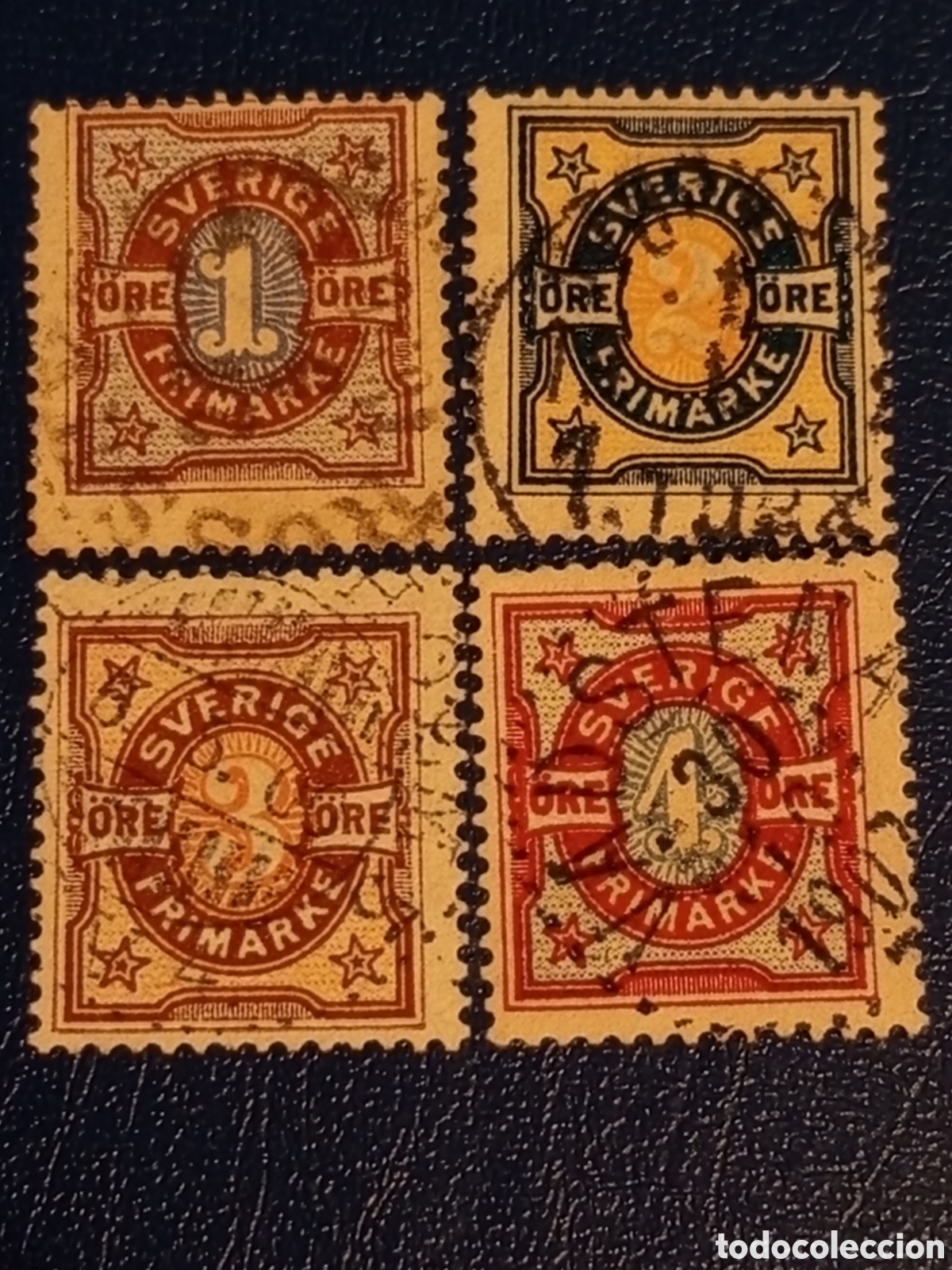 Sellos: Suecia 1892 Numeral Bicolor &rdquo;Ringtyp&rdquo; Facit/Michel 61-64