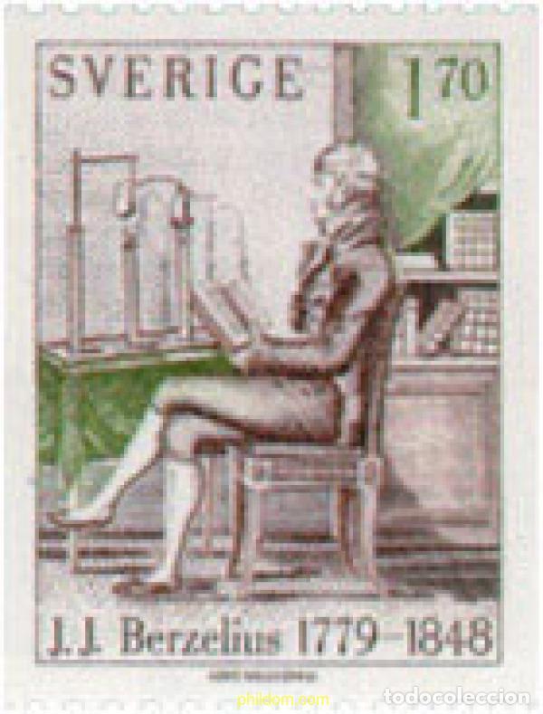 Sellos: 109777 MNH SUECIA 1979 BICENTENARIO DEL NACIMIENTO DE JONS JACOB BERZELIUS
