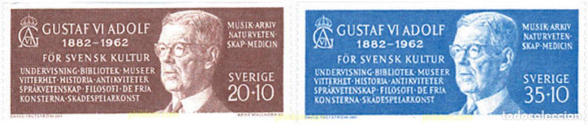 Sellos: 105956 MNH SUECIA 1962 80 ANIVERSARIO DEL REY GUSTAF VI ADOLF