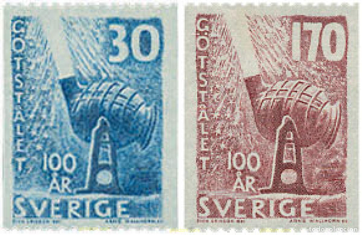 Sellos: 107510 MNH SUECIA 1958 CENTENARIO DEL PROCESO BESSEMER PARA LA PRODUCCION DEL ACERO