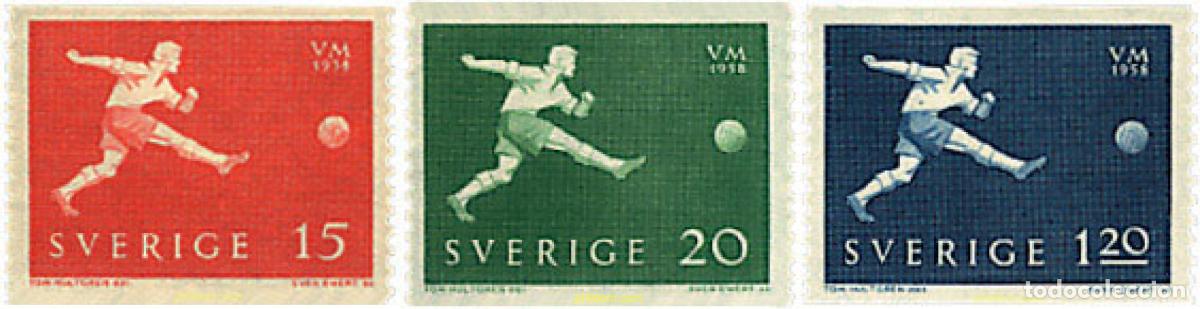 Sellos: 77953 MNH SUECIA 1958 COPA DEL MUNDO DE FUTBOL. SUECIA-58