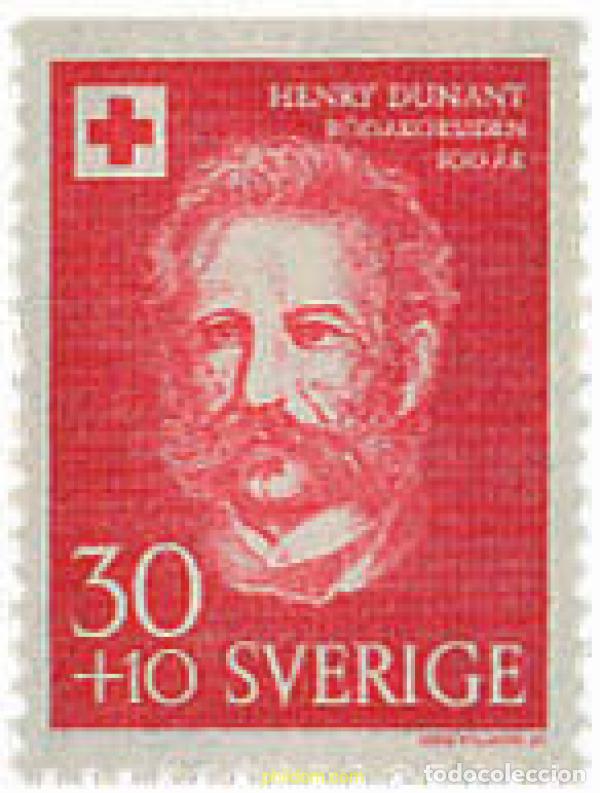 Sellos: 107527 MNH SUECIA 1959 CENTENARIO DE LA CRUZ ROJA