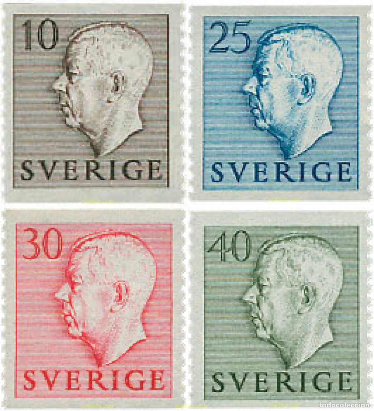 Sellos: 107352 MNH SUECIA 1954 REY GUSTAVO VI ADOLFO