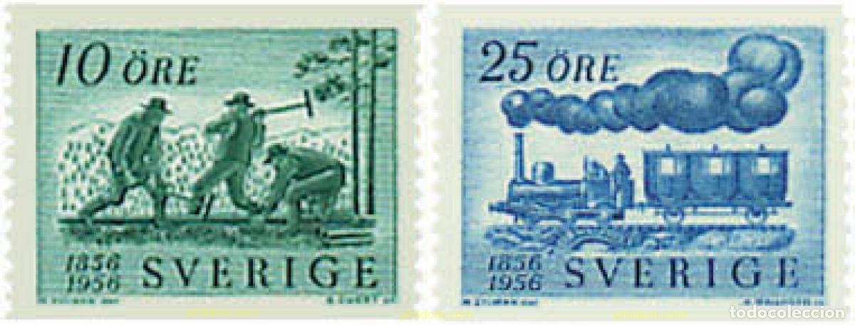 Sellos: 793637 MNH SUECIA 1956 CENTENARIO DE LOS FERROCARRILES SUECOS