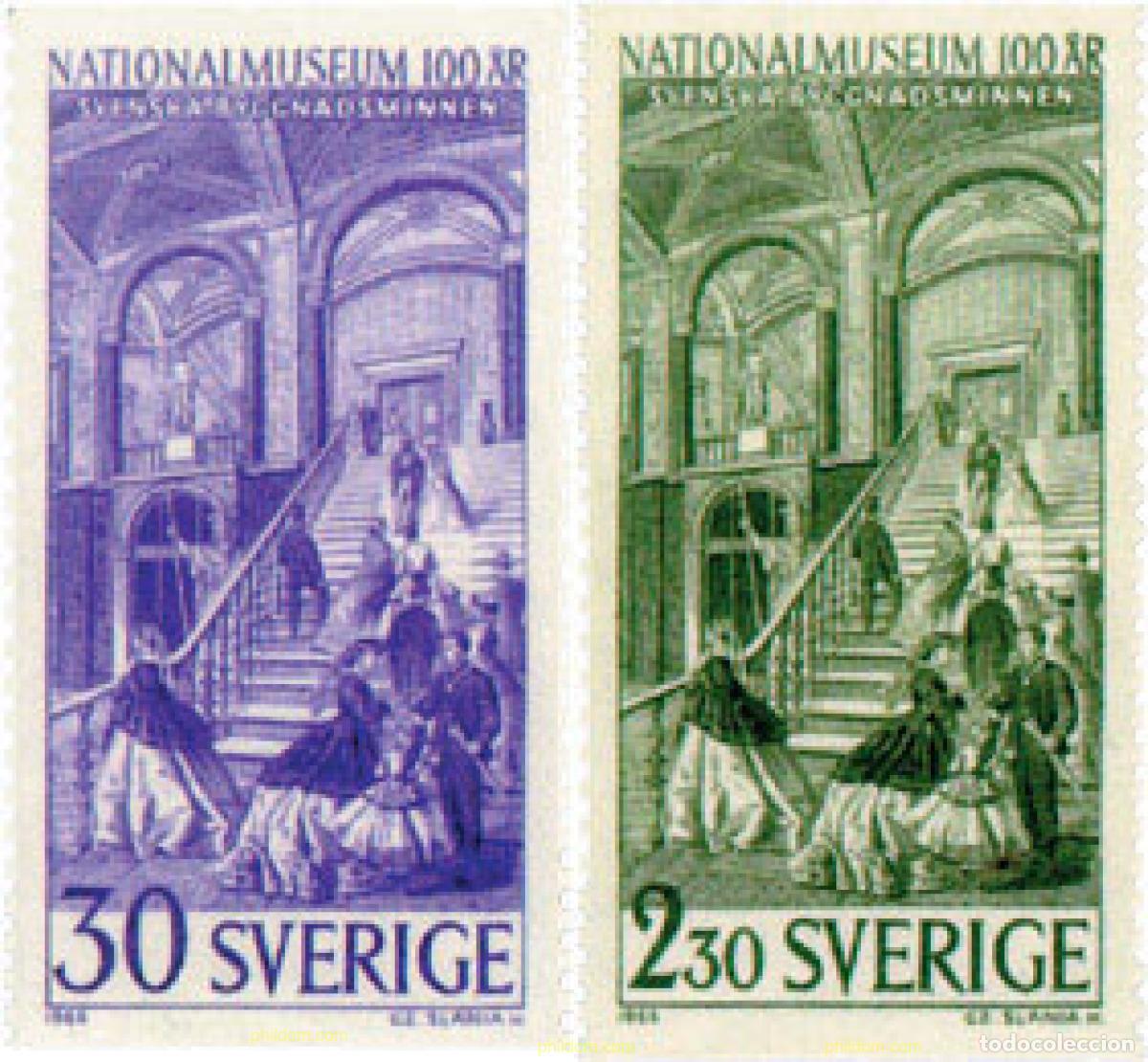 Sellos: 108101 MNH SUECIA 1966 CENTENARIO DEL MUSEO NACIONAL DE BELLAS ARTES