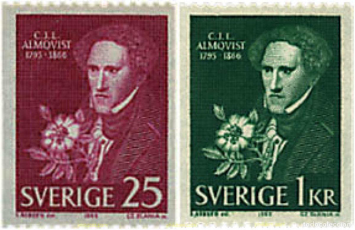Sellos: 93666 MNH SUECIA 1966 CENTENARIO DE LA MUERTE DE CARL JONAS LOVE ALMQVIST