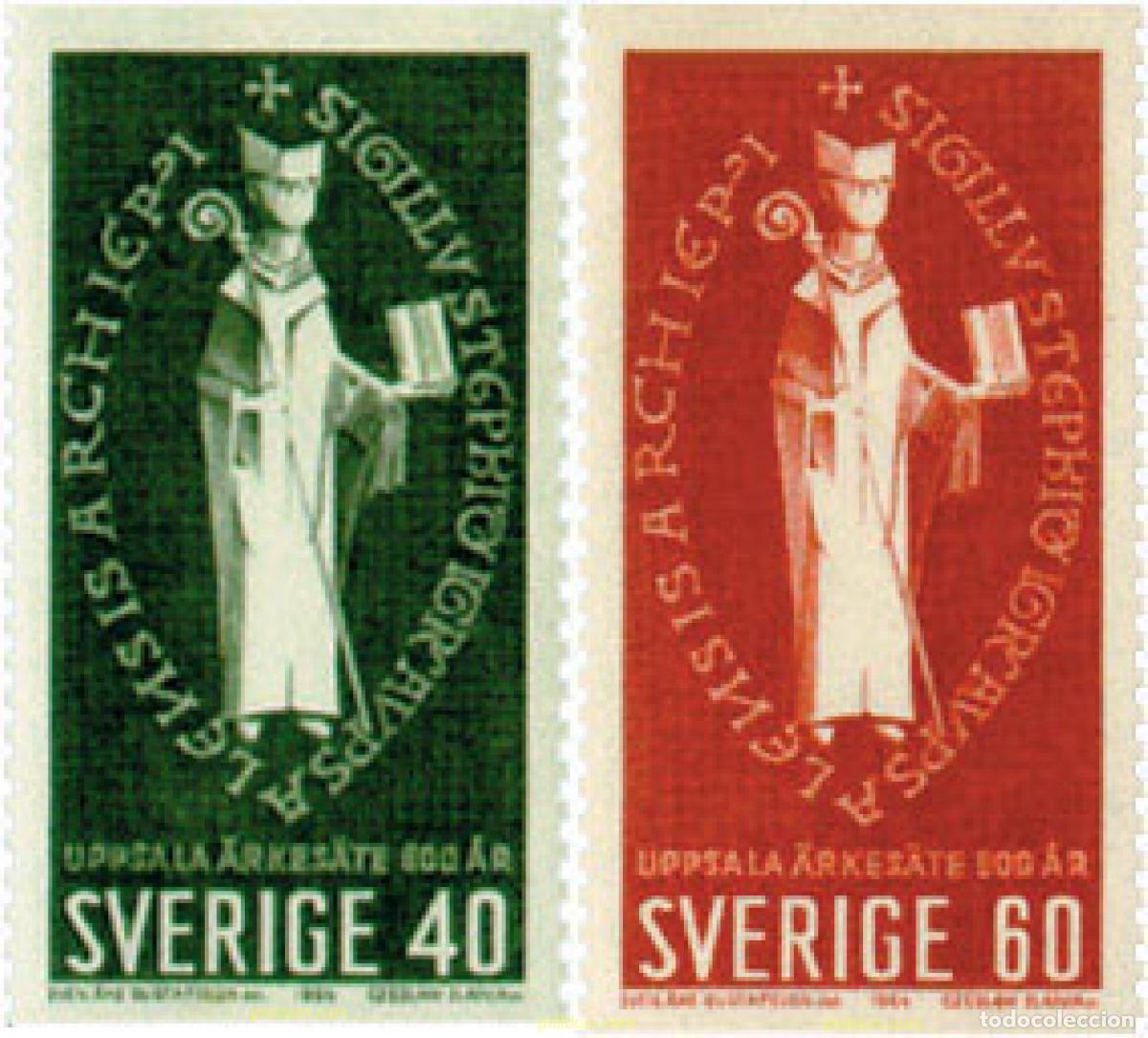Sellos: 107823 MNH SUECIA 1964 8 CENTENARIO DE LA ARCHIDIOCESIS DE UPPSALA