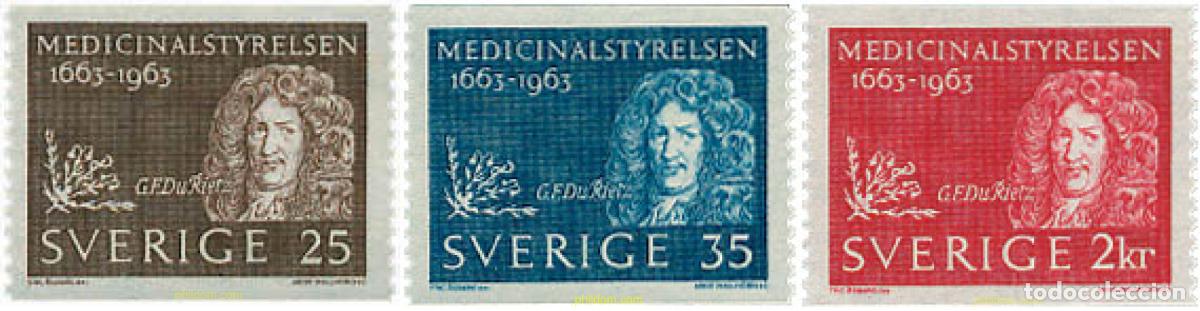 Sellos: 107787 MNH SUECIA 1963 3 CENTENARIO DE LA DIRECCION NACIONAL DE LA SANIDAD PUBLICA