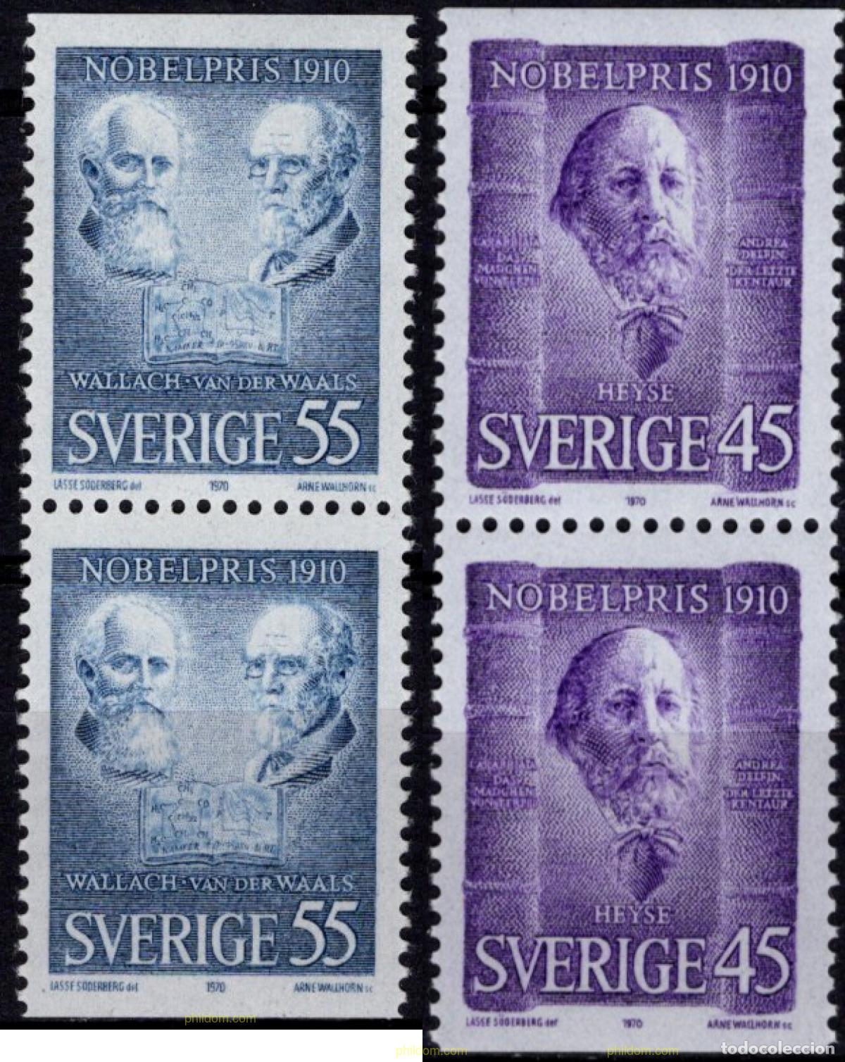 Sellos: 108541 MNH SUECIA 1970 PREMIO NOBEL