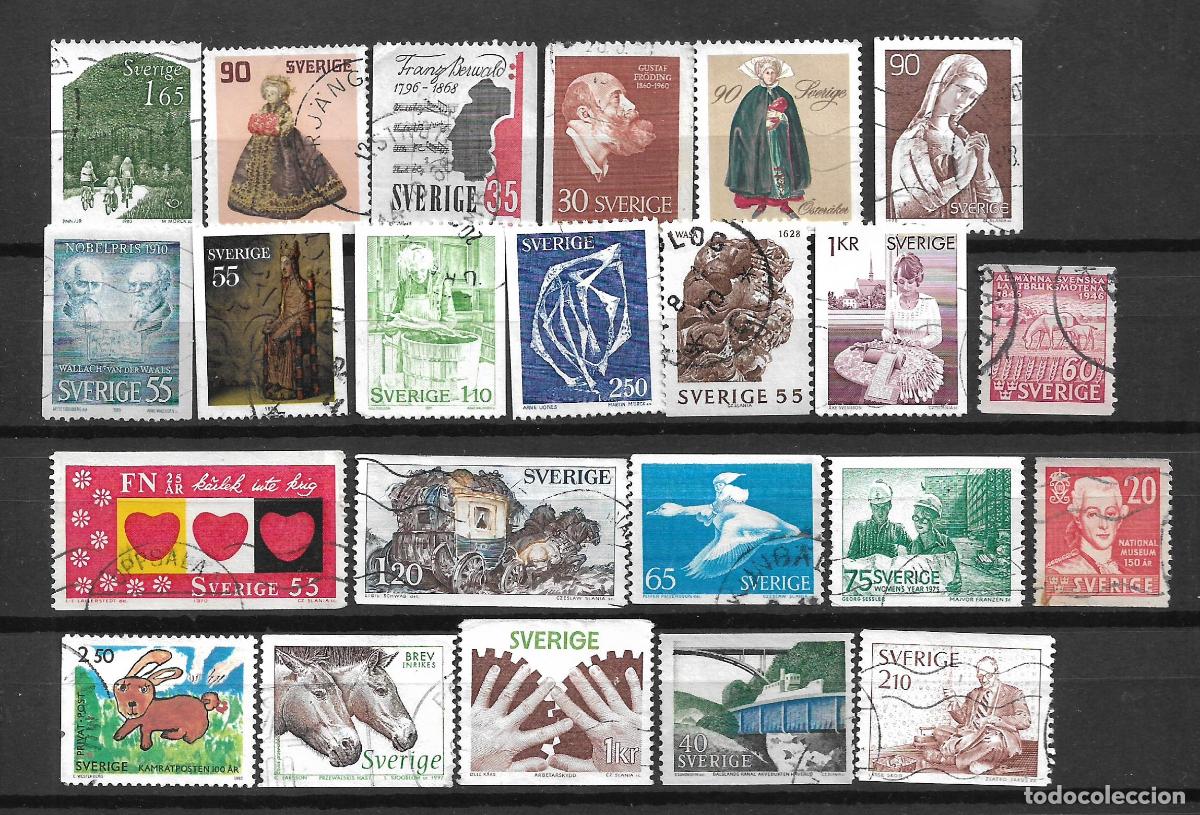 Sellos: suecia lote 23 sellos usados - 22/39