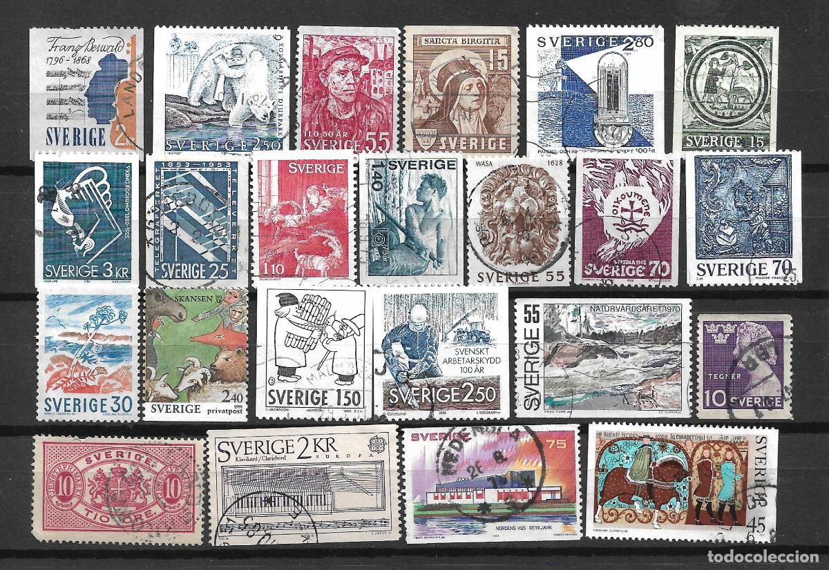 Sellos: suecia lote 23 sellos usados - 22/36