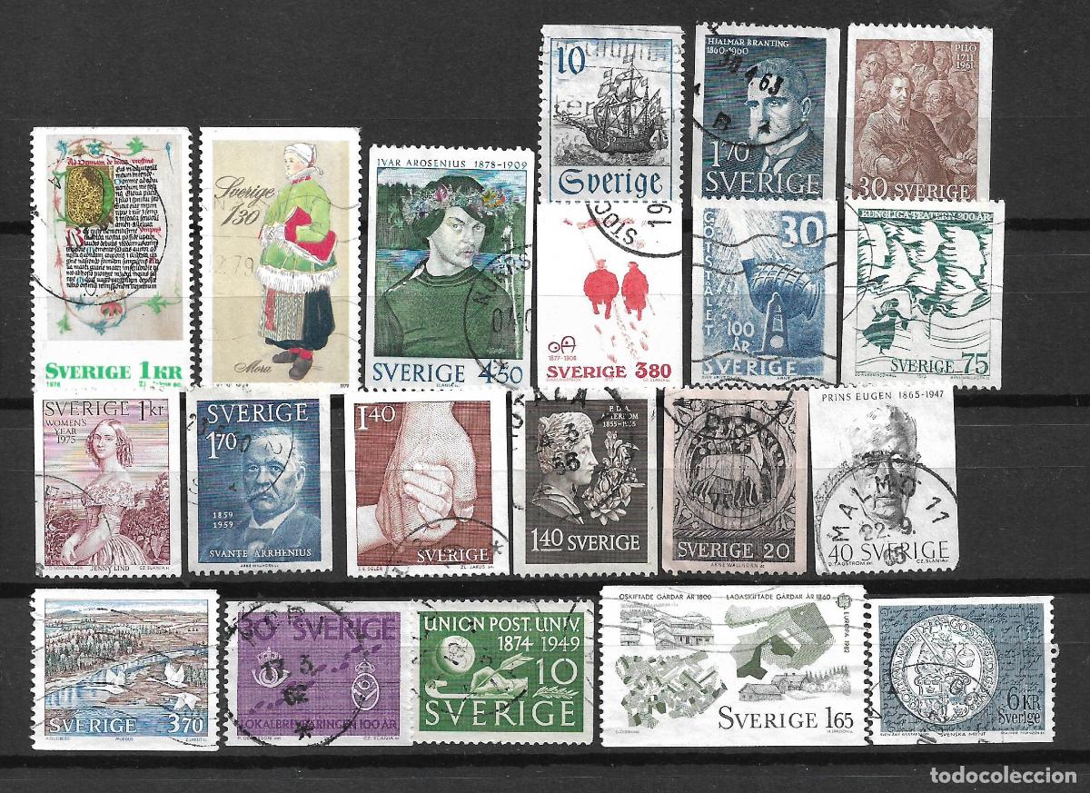 Sellos: suecia lote 20 sellos usados - 22/36