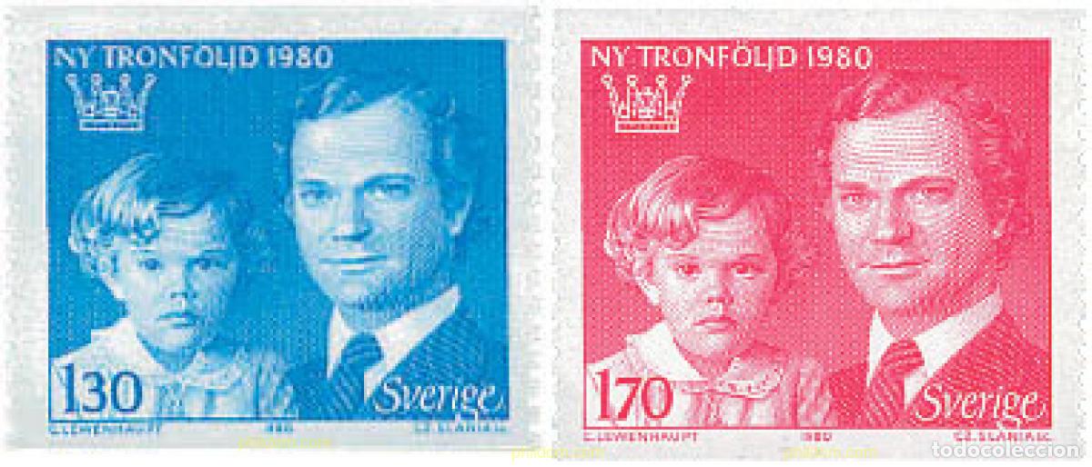 Sellos: 109799 MNH SUECIA 1980 NUEVO ORDEN DE SUCCESION DEL TRONO EN 1980