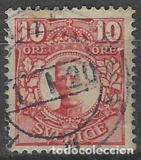 Sellos: SUECIA 1911-19 - REY GUSTAVO V, ROJO - USADO