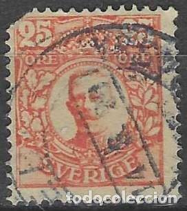 Sellos: SUECIA 1911-19 - REY GUSTAVO V, NARANJA - USADO
