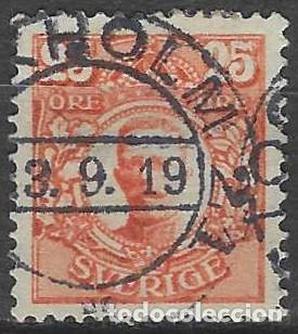 Sellos: SUECIA 1911-19 - REY GUSTAVO V, NARANJA - USADO