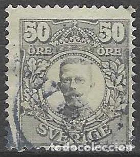 Sellos: SUECIA 1911-19 - REY GUSTAVO V, GRIS - USADO