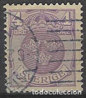 Sellos: SUECIA 1911-12 - ESCUDO NACIONAL, VIOLETA - USADO