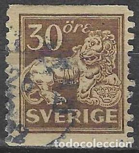 Sellos: SUECIA 1920 - LE&Oacute;N, MARR&Oacute;N - USADO