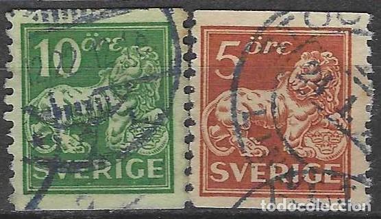Sellos: SUECIA 1921 - LE&Oacute;N, S.COMPLETA - USADOS