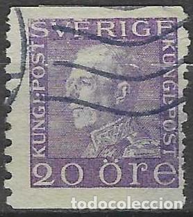 Sellos: SUECIA 1921 - REY GUSTAVO V, VIOLETA - USADO