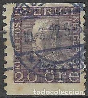 Sellos: SUECIA 1921 - REY GUSTAVO V, VIOLETA - USADO