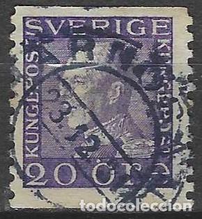 Sellos: SUECIA 1921 - REY GUSTAVO V, VIOLETA - USADO