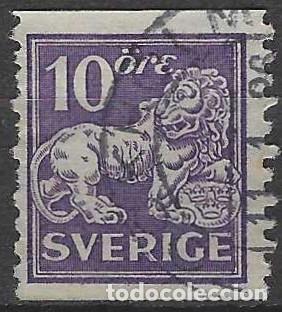 Sellos: SUECIA 1925 - LE&Oacute;N, VIOLETA - USADO