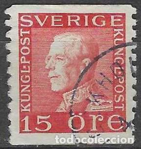 Sellos: SUECIA 1925 - REY GUSTAVO V, ROJO - USADO