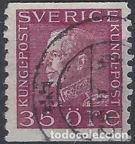 Sellos: SUECIA 1929-34 - REY GUSTAVO V, P&Uacute;RPURA ROJIZO - USADO