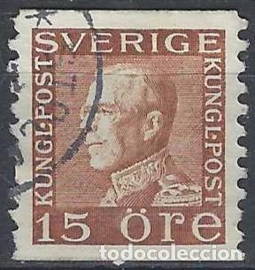 Sellos: SUECIA 1929-34 - REY GUSTAVO V, MARR&Oacute;N - USADO