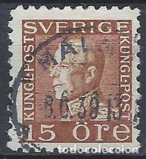 Sellos: SUECIA 1929-34 - REY GUSTAVO V, MARR&Oacute;N - USADO