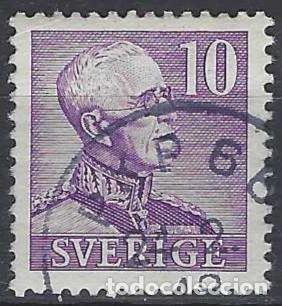 Sellos: SUECIA 1939-42 - REY GUSTAVO V, VIOLETA - USADO
