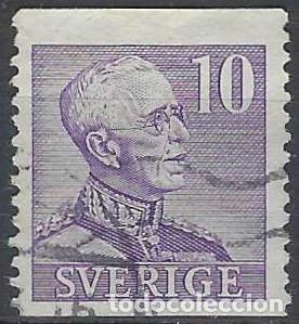 Sellos: SUECIA 1939-42 - REY GUSTAVO V, VIOLETA - USADO
