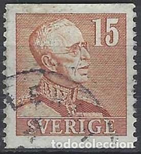 Sellos: SUECIA 1939-42 - REY OSCAR II, MARR&Oacute;N - USADO