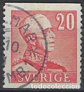 Sellos: SUECIA 1939-42 - REY OSCAR II, ROJO - USADO