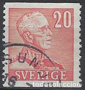 Sellos: SUECIA 1939-42 - REY OSCAR II, ROJO - USADO