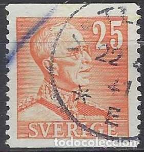 Sellos: SUECIA 1939-42 - REY OSCAR II, NARANJA - USADO
