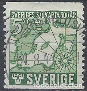 Sellos: SUECIA 1944 - CARTA NA&Uacute;TICA SUECA - USADO