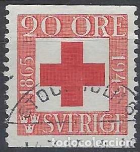 Sellos: SUECIA 1945 - 80&ordm; ANIV. DE LA CRUZ ROJA - USADO