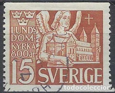 Sellos: SUECIA 1946 - 8&ordm; CENT. DE LA CATEDRAL DE LUND - USADO