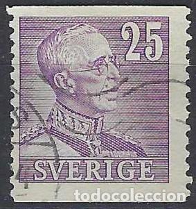 Sellos: SUECIA 1948 - REY OSCAR II, VIOLETA - USADO