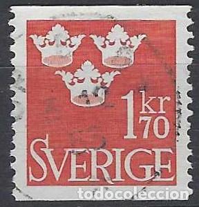 Sellos: SUECIA 1951 - LAS CORONAS DE LA DINAST&Iacute;A VASA, ROJO - USADO