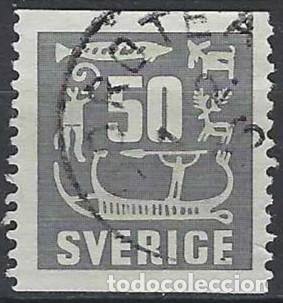 Timbres: SUECIA 1954 - ARTE RUPESTRE, GRIS - USADO