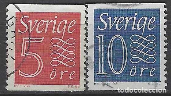Sellos: SUECIA 1957 - CIFRAS, S.COMPLETA - USADOS