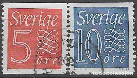 Sellos: SUECIA 1957 - CIFRAS, S.COMPLETA - USADOS