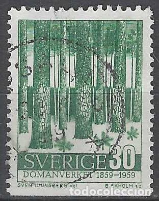 Sellos: SUECIA 1959 - CENTENARIO DE LA ADMINISTRACI&Oacute;N FORESTAL - USADO