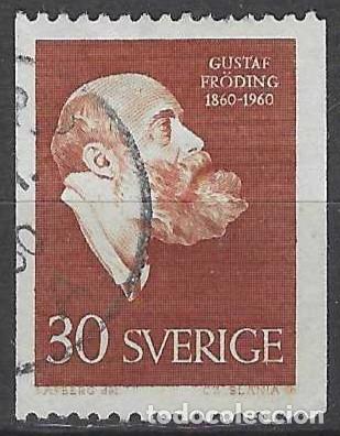 Sellos: SUECIA 1960 - CENTENARIO DEL NACIMIENTO DE GUSTAF FR&Ouml;DING - USADO